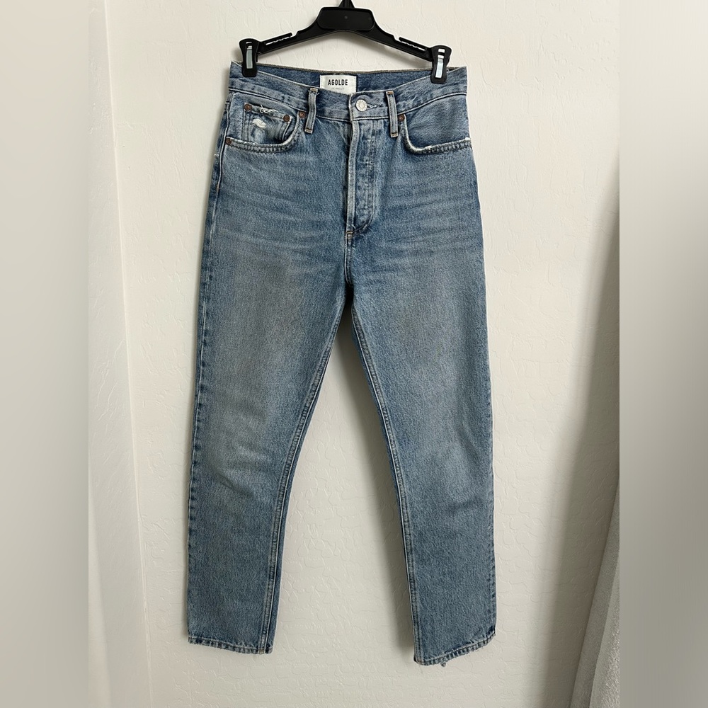 Agolde Riley High Rise Straight Crop - Picture 4 of 7